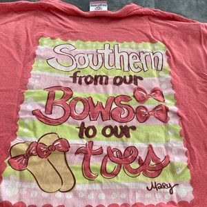 Short sleeve coral southern tee shirt